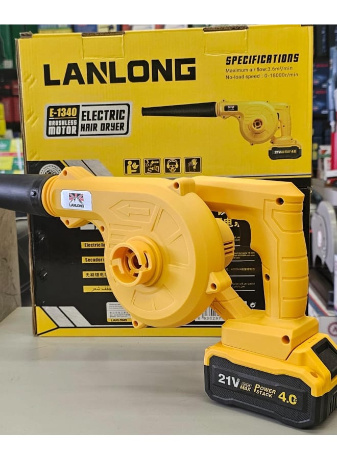 LANLONG Lanlong Blower + 2 Batteries and Charger, Made in England 