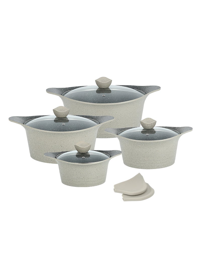 ALBERTO - 8 Pcs Cookware Set Granite - Image 1