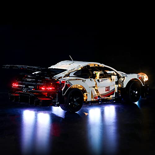 BRIKSMAX Led Lighting Kit for Technic Porsche 911 RSR - Compatible with Lego 42096 Building Blocks Model- Not Include The Lego Set (Remote-Control Version) - Image 4