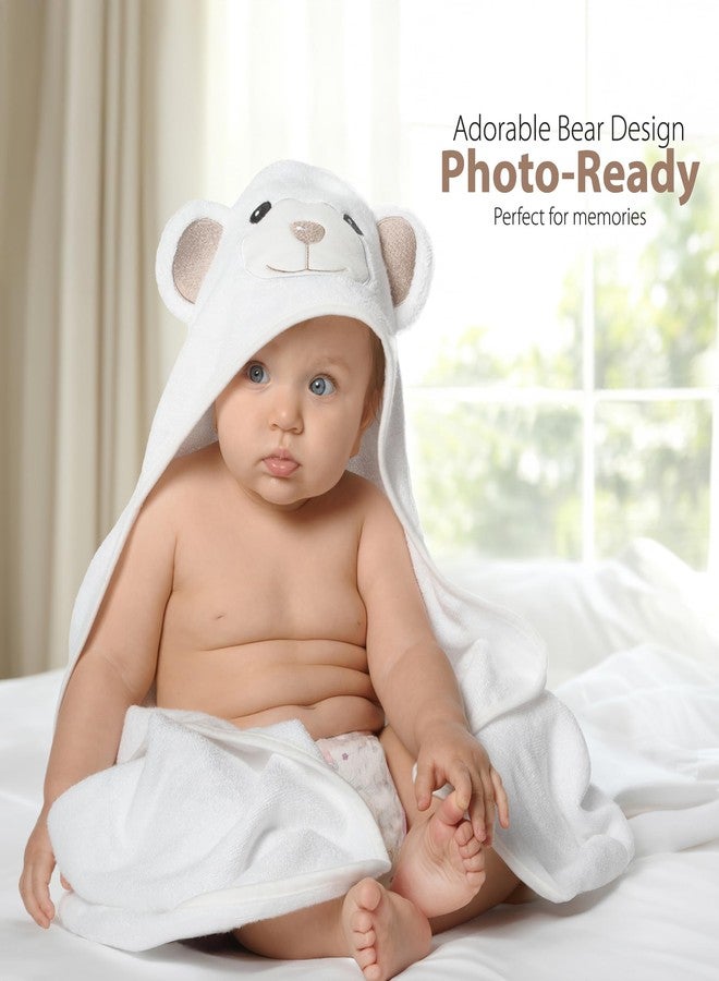 MINIBOO Hooded Baby Towels for Newborn & Toddler - Super Soft Baby Bath Towels with Hood, Highly Absorbent Viscose Made from Bamboo Hooded Towel for Boys, Girls, Newborn Essentials. - Image 4