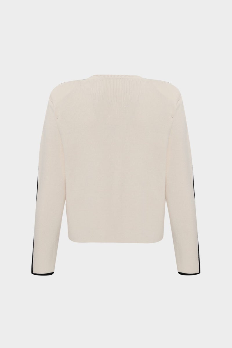 Açelya Okcu Azalea Okcu Contour Detailed Padded Women's Knitwear Cardigan  - Image 2