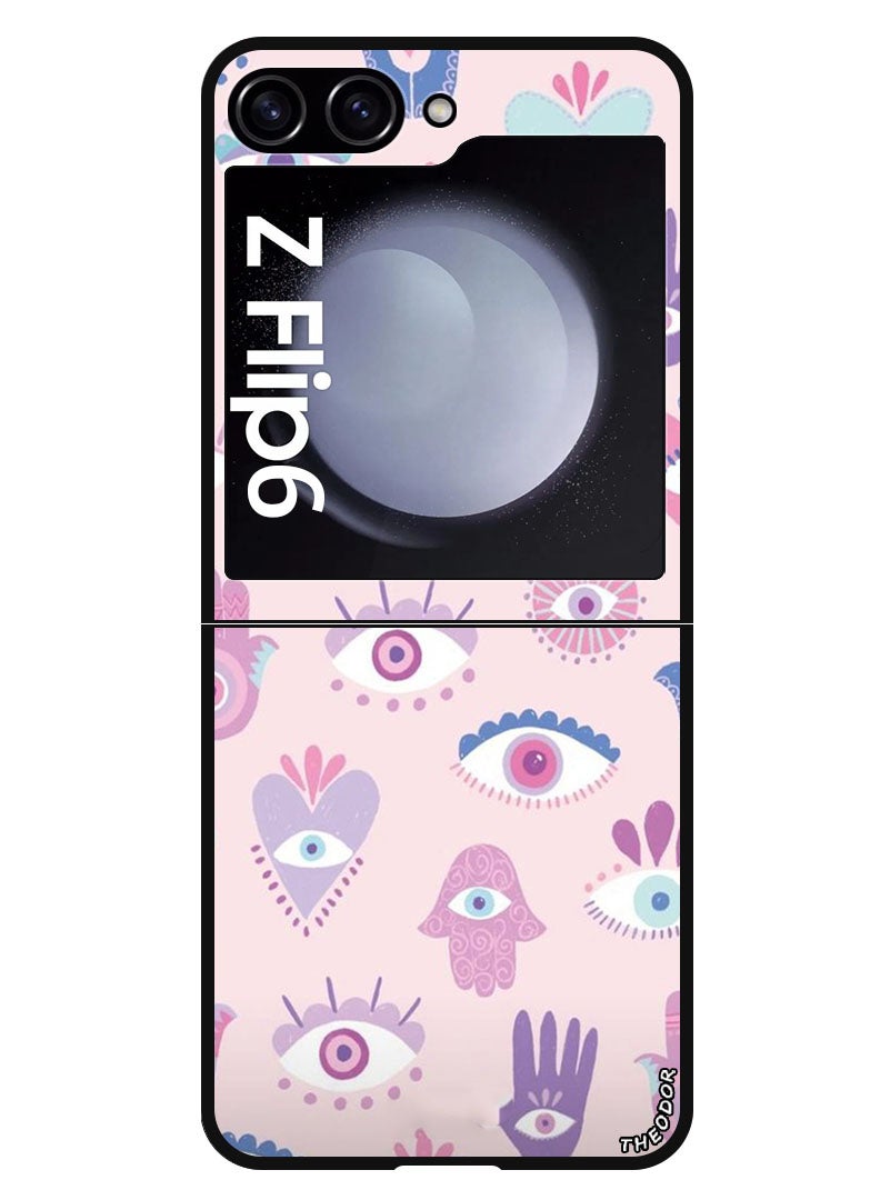 Theodor Protective Case Anti Scratch Shock Proof Bumper Cover For Samsung Galaxy Z Flip 6 Evil Eye (3) - Image 1