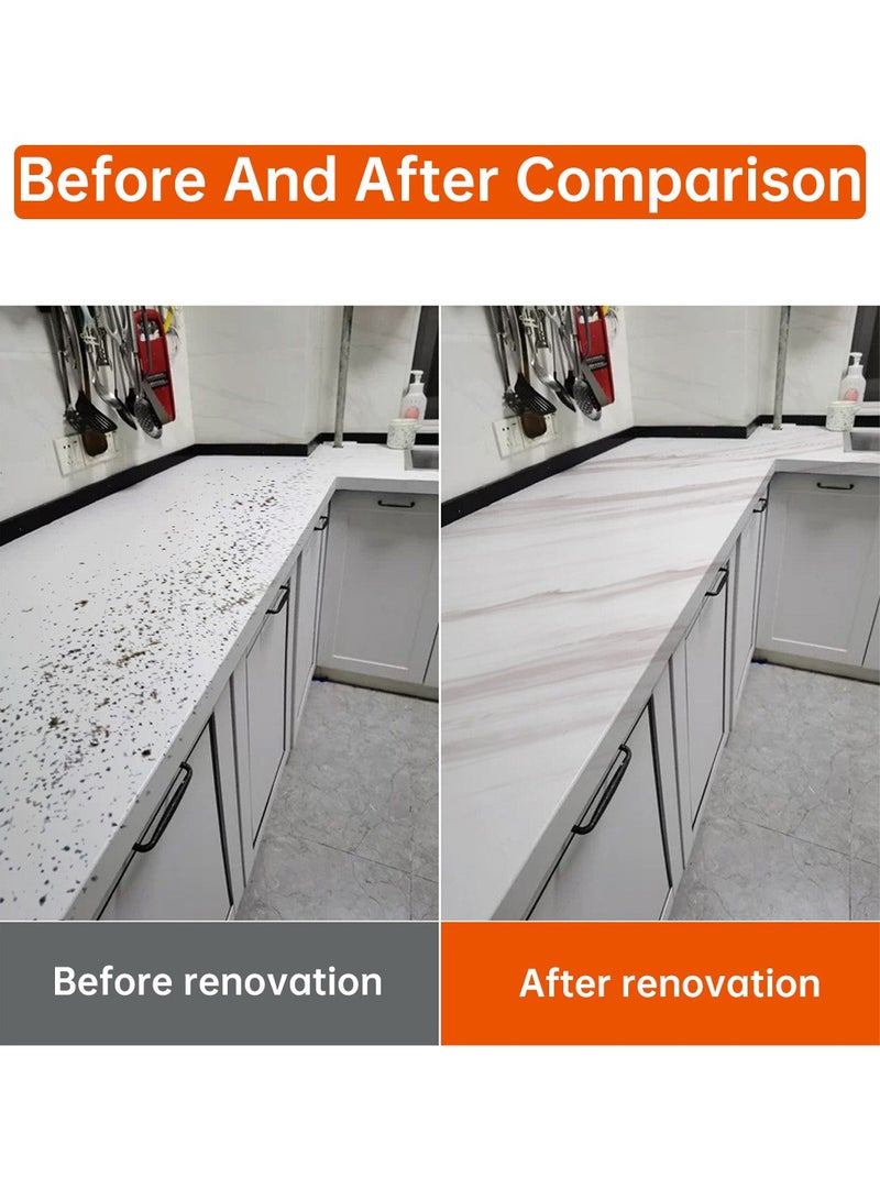 LEOKOR 60*500CM Glossy Marble Wallpaper Self-Adhesive Sticker Wallpaper Decorative Removable Wall Paper PVC Waterproof and Oilproof Contact Paper - Image 5