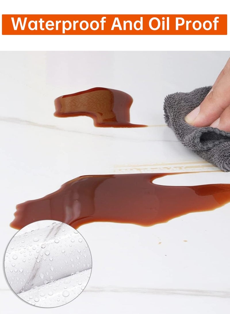 LEOKOR 60*500CM Glossy Marble Wallpaper Self-Adhesive Sticker Wallpaper Decorative Removable Wall Paper PVC Waterproof and Oilproof Contact Paper - Image 4