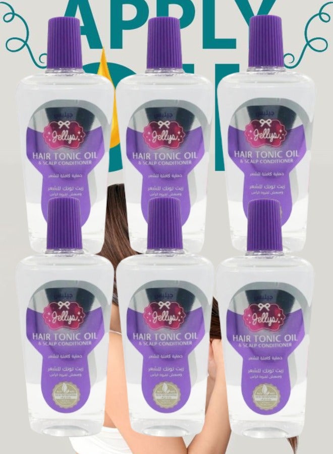 gellys 6 Pieces Hair Tonic Oil & Scalp Conditioner 300ml - Image 1