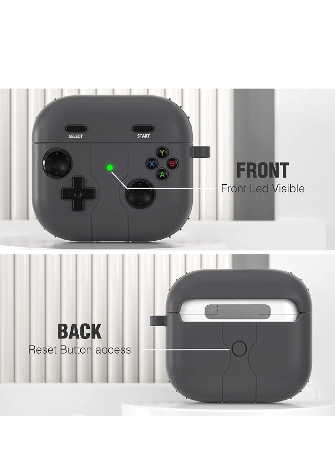 جراب واقٍ مزود بسلسلة مفاتيح لأجهزة Airpods 3 ، تصميم مشغل الألعاب ، غطاء واقٍ من السيليكون الناعم لأجهزة Airpods 3rd Gen 2021 - Image 4