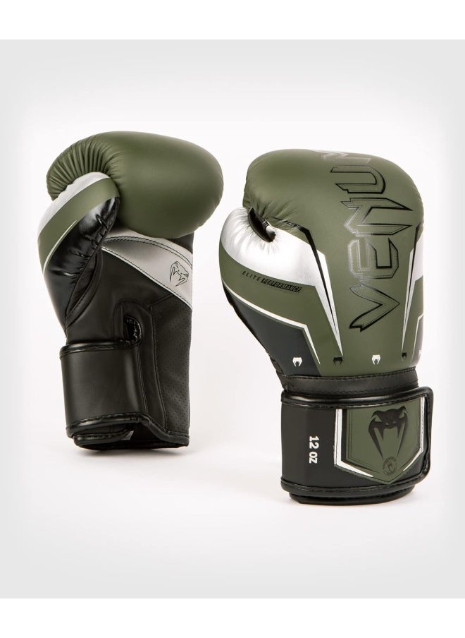 VENUM - Elite Evo Boxing Gloves Khk Slvr - Image 1