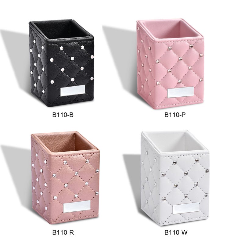 Generic Dustproof Makeup Brush Holder with Cover Four-Color Stick drill square bucket