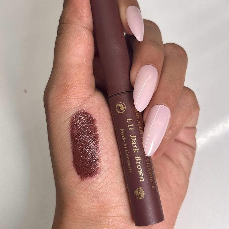 Just Gold Long Lasting Matte Finish Creamy matte lipstick with nourishment of vitamin E and Aloe vera L11 Dark Brown - Image 5