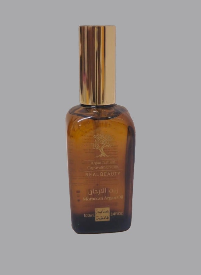 REALBEAUTY Argan Oil Hair Care Set For Hair Loss Protection, 4 Pieces Shampoo 450ml Conditioner 450ml Mask 300ml Serum 100ml - Image 2