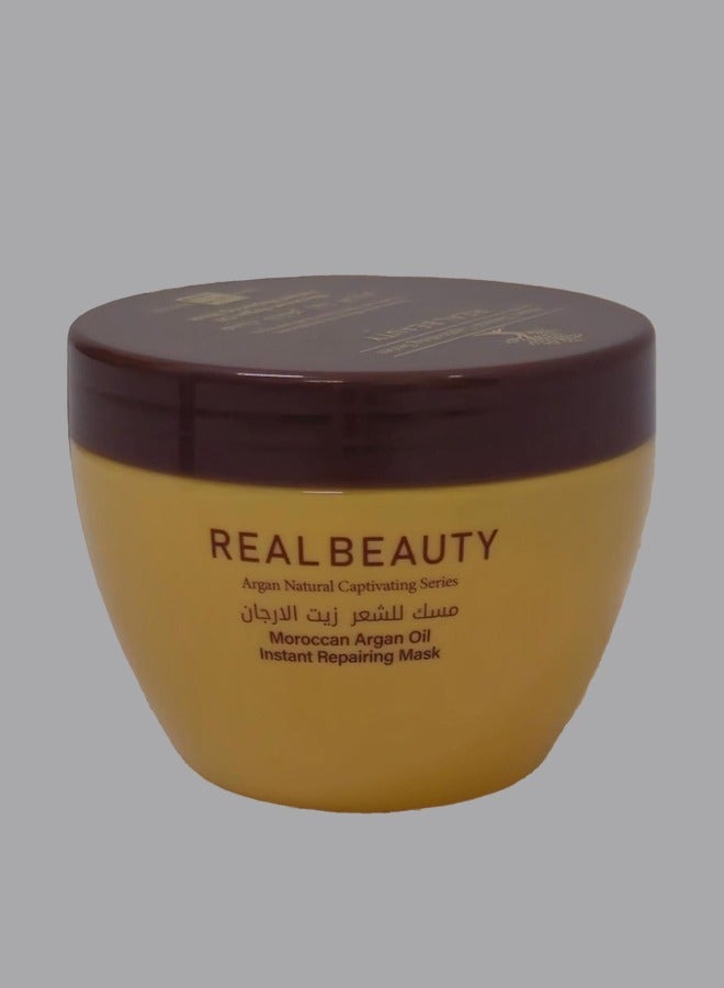 REALBEAUTY Argan Oil Hair Care Set For Hair Loss Protection, 4 Pieces Shampoo 450ml Conditioner 450ml Mask 300ml Serum 100ml - Image 3