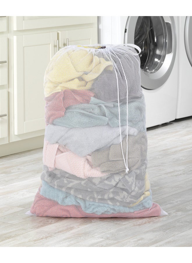 Whitmor Whitmor Mesh Laundry Bag - White  - Image 1