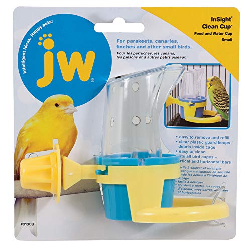 JW Pet Bird Cage Clean Cup Feeder & Water Cup Bird Accessory, Small (Assorted Colors) - Image 1