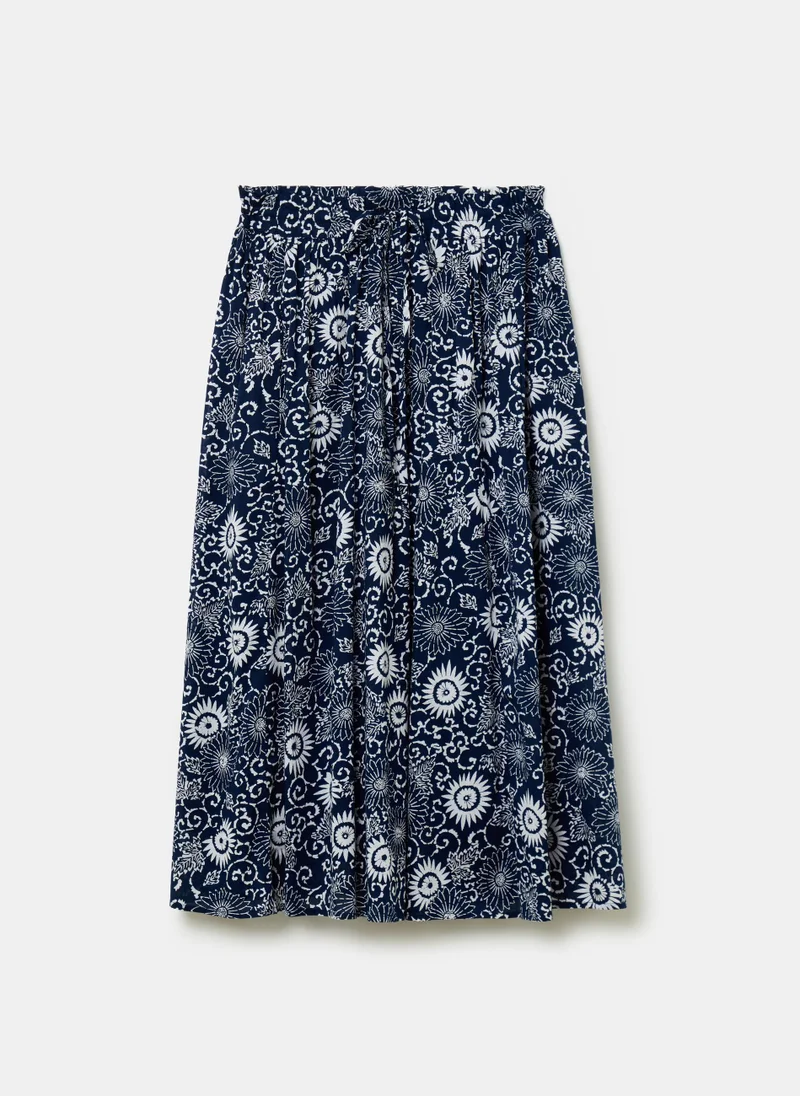Ovs Full midi skirt with floral print