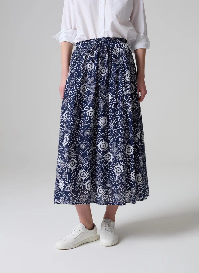 Ovs Full midi skirt with floral print