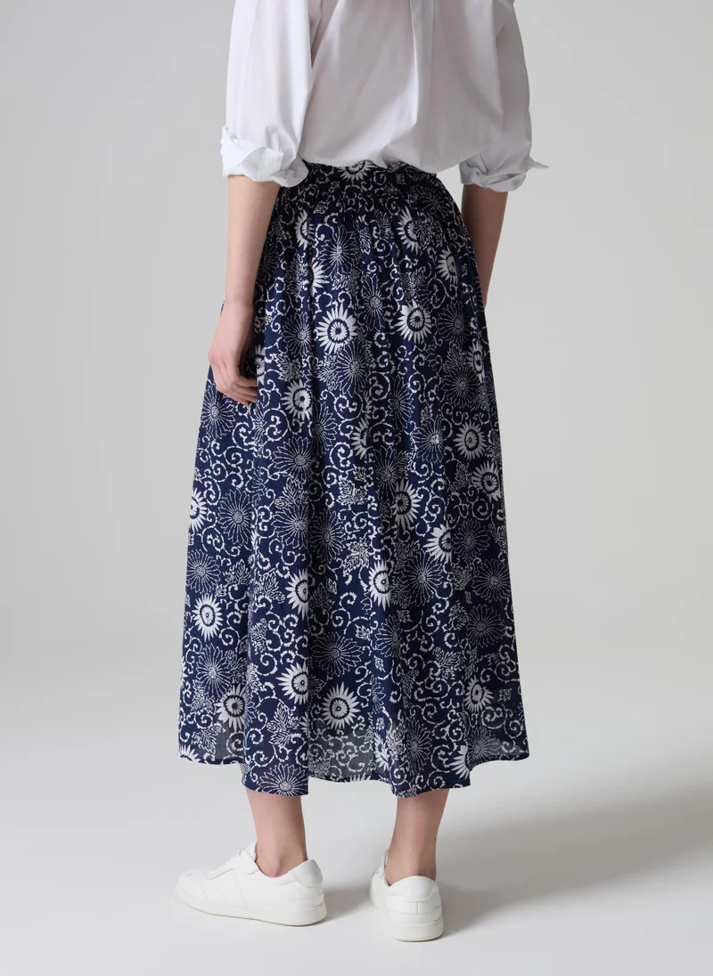 Ovs Full midi skirt with floral print