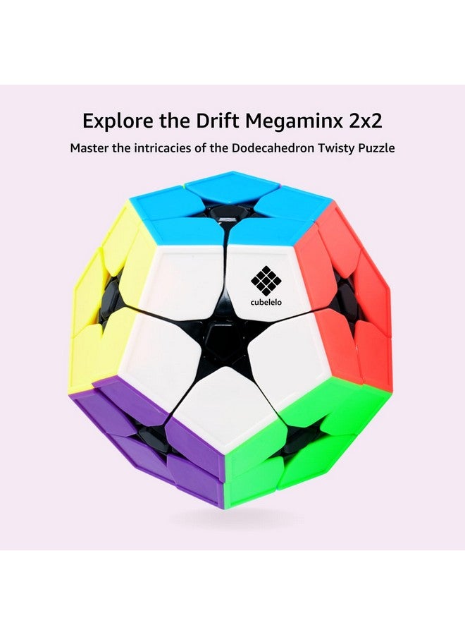 Cubelelo Drift Megaminx 2X2 Stickerless Speedcube Puzzle For Kids & Adults | 12 Sided Unique Challenging Puzzle With Adjustable Tension & Anti-Pop Design - Image 2