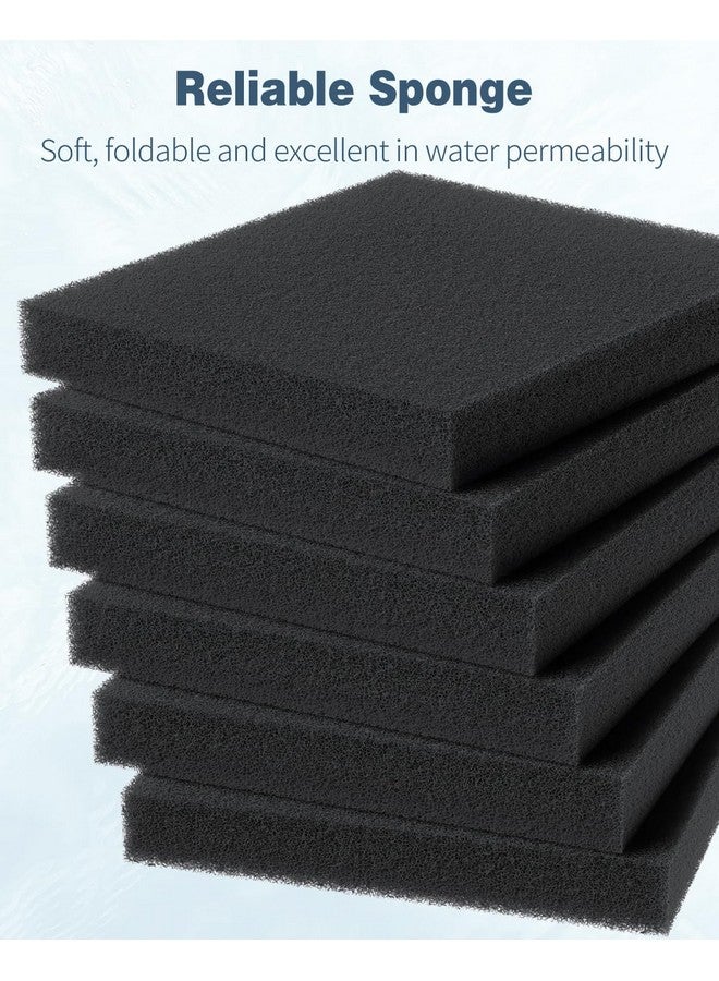 باوفلي عبوة من 6 قطع من إسفنجات ترشيح أحواض السمك من Pawfly، مقاس 6.3 بوصة × 5.5 بوصة × 0.8 بوصة، إسفنج مقصوص حسب المقاس، 40 PPI، وسادات ترشيح أحواض السمك لـ ML350 - Image 3