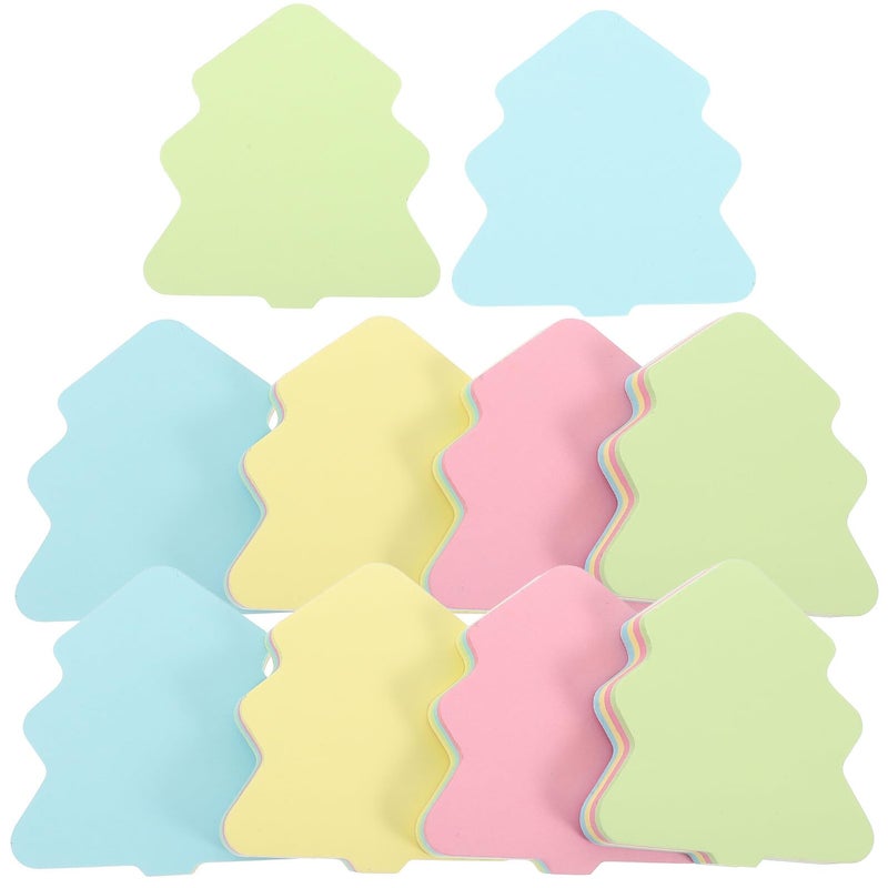 Multi Function Self Adhesive Memo Pads With Colorful Tree Shaped Notes 100 Sheets Per Pad 10pcs Office Home Sticky Reminder Stickers - Image 2
