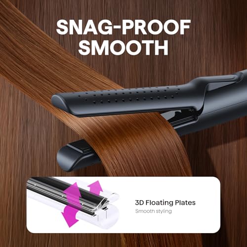 Wavytalk Airflow Styler Curling Iron, Cool Curl, 360° Cool Air Lock in Style for Lasting Curls, Reduces Damage, 2 in 1 Hair Straightener and Curler, 1.25 Inch, Anti-Scald for Short Long Hair - Image 5