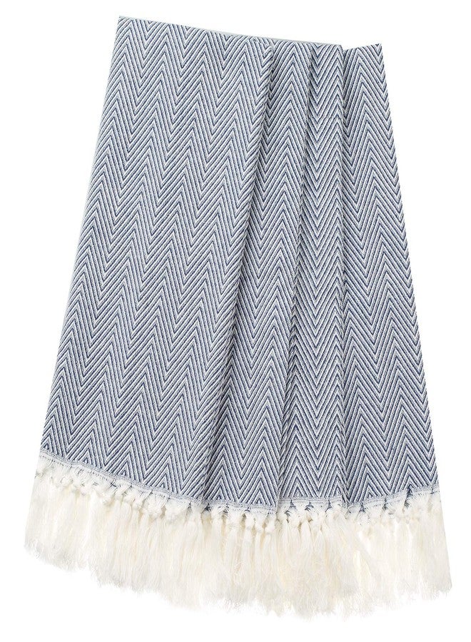 Lifaith 100% Cotton Hand Face Head Guest Gym Towel Set Washcloth Kitchen Tea Towel Dish Cloth Set of 4 Dark Blue - Image 2