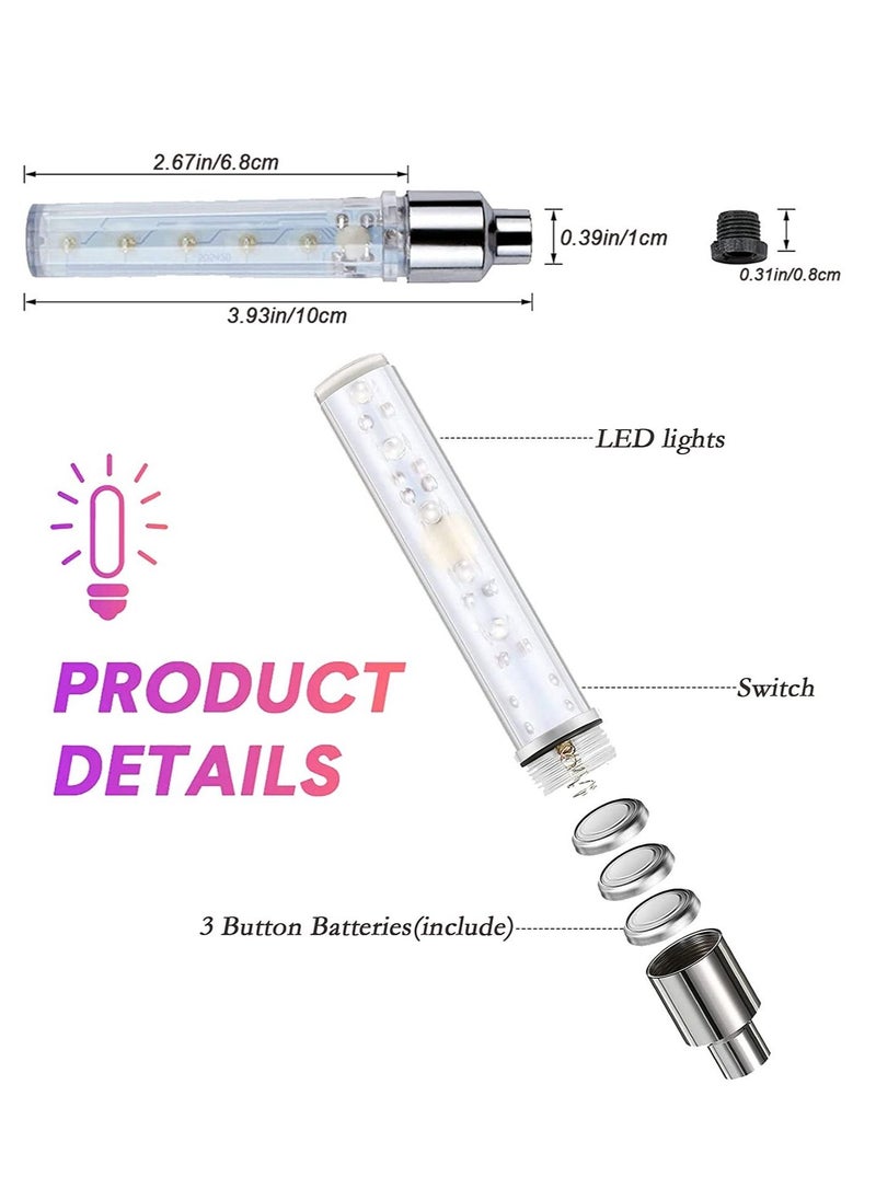 Generic - LED Bike Wheel Lights 4 Pack Long Bicycle Tire Valve Stems Caps Waterproof Tyre Spoke Flash Lights Switch Light Up Cool Reflector Accessories for Kids Men Women - Image 1
