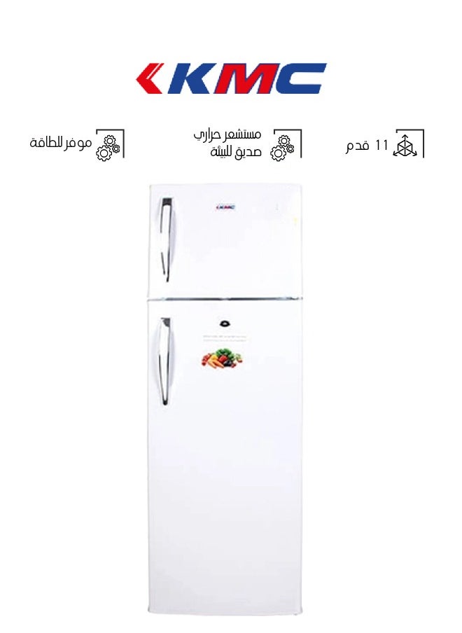كي ام سي ثلاجة بفريزر علوي بسعة 11 قدم مكعب - 320 لتر - ابيض - KMF-320HD  - Image 1