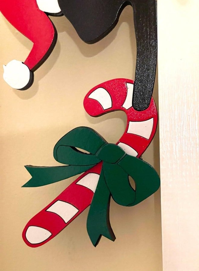 Sanmtang 2024 Christmas Door Topper, Holiday Home Decor, Funny Snowman, Santa Claus, Door Frame, Corner, Decoration, Windows, Walls, DIY Crafts (, Cat) - Image 4