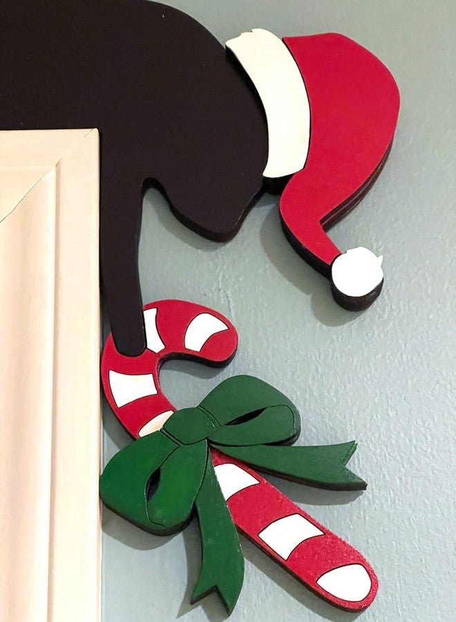 Sanmtang 2024 Christmas Door Topper, Holiday Home Decor, Funny Snowman, Santa Claus, Door Frame, Corner, Decoration, Windows, Walls, DIY Crafts (, Cat) - Image 2