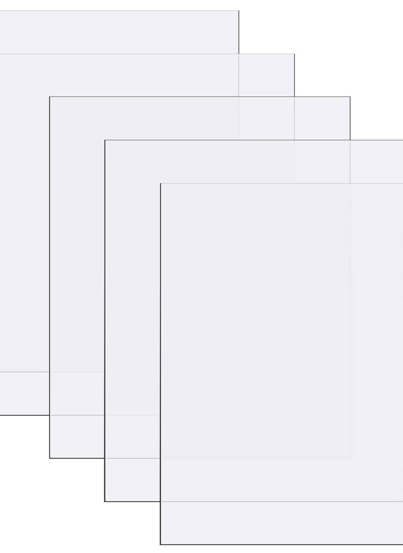 Excefore - 10 Pieces Polycarbonate Sheets Clear Plastic Sheet Thin Rigid Plastic Sheet Clear Polycarbonate Sheet Shatter Resistant Plastic Sheets for DIY Crafts Document Picture Frames, 8 x 10 x 0.02 Inch - Image 1