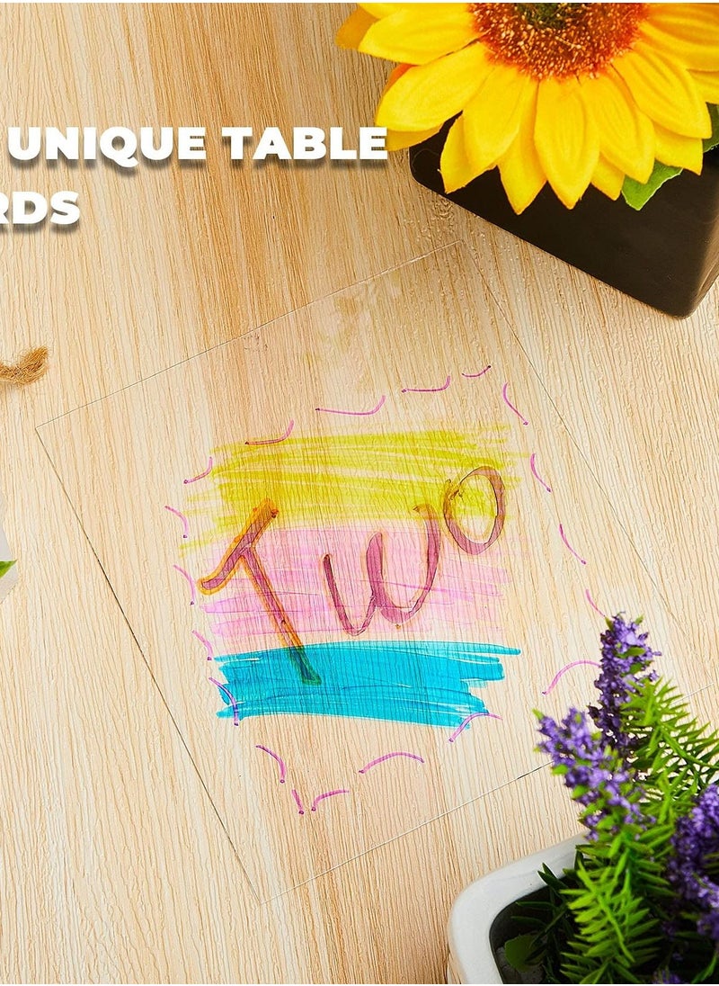 Excefore - 10 Pieces Polycarbonate Sheets Clear Plastic Sheet Thin Rigid Plastic Sheet Clear Polycarbonate Sheet Shatter Resistant Plastic Sheets for DIY Crafts Document Picture Frames, 8 x 10 x 0.02 Inch - Image 1