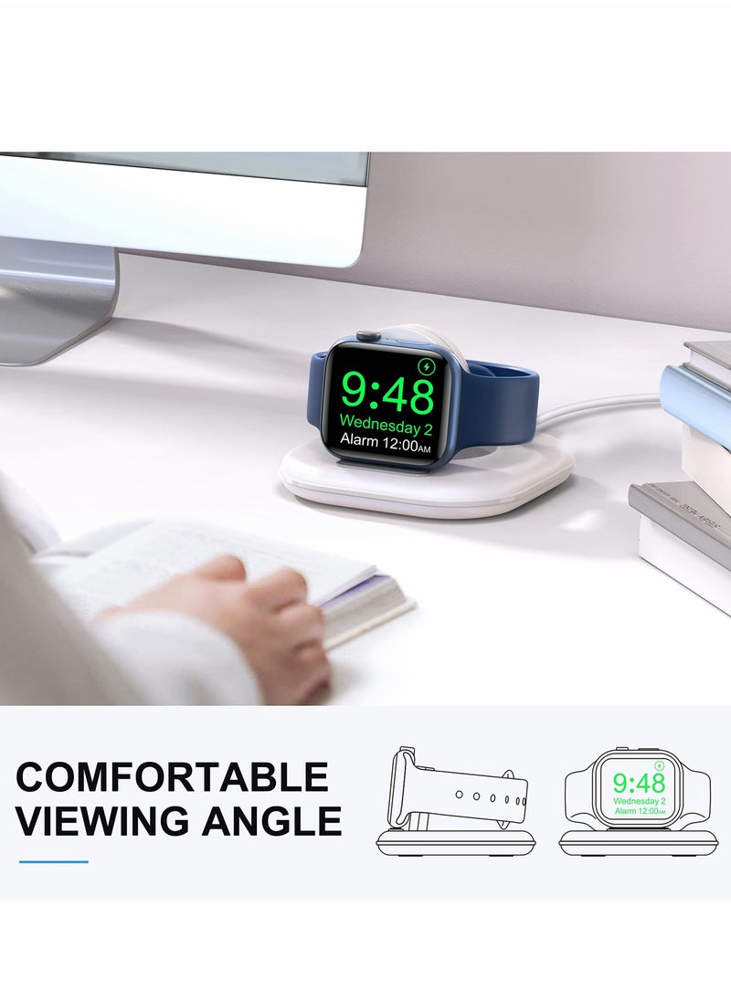 SYOSI - Wireless Charging for Apple Watch, Watch Charger Stand for Apple Watch, Charging Cable Included, Compatible with Apple Watch Series 7 6 5 4 3 2 SE - Image 1
