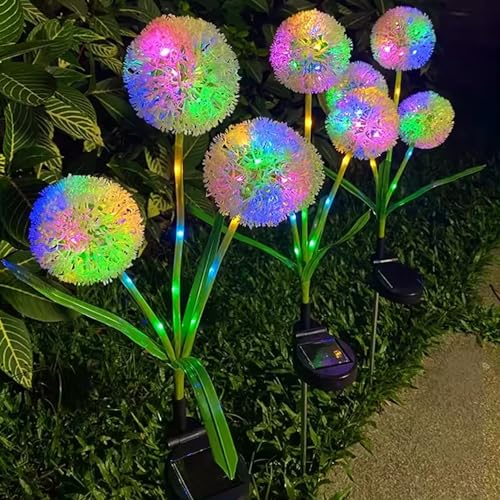 GIGAWATTS GW-919 Dandelion Solar Garden Light | 36 LED Solar Light Outdoor Garden with 600mAh Battery, IP65 Waterproof Garden Solar Lights for Lawn & Patio Decoration (Pack of 1, Multicolour) - Image 1