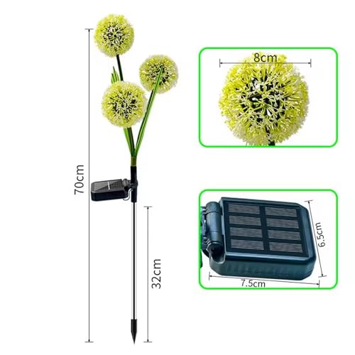 GIGAWATTS GW-919 Dandelion Solar Garden Light | 36 LED Solar Light Outdoor Garden with 600mAh Battery, IP65 Waterproof Garden Solar Lights for Lawn & Patio Decoration (Pack of 1, Multicolour) - Image 2