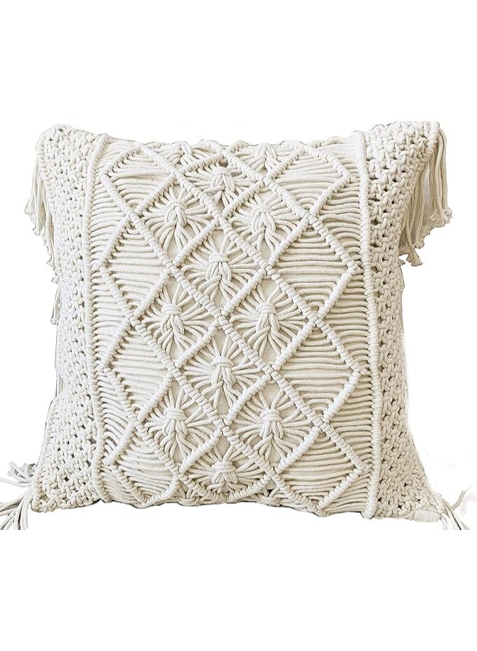 انتيكيانو عدد 2 قطع من غطاء وسادة مكرمية بنمط بوهيمي، للسرير والأريكة ديكور أنيق 43x43 سم - Image 3