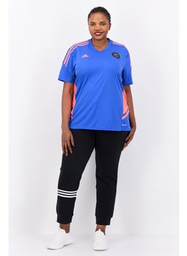 Adidas Women Sportswear Fit Short Sleeves Orlando Pirates Football Jersey Shirt, Blue  - Image 3