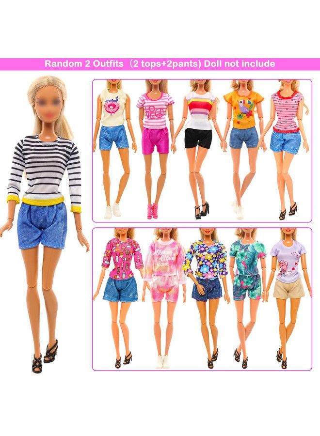 Barwa 10 Sets Doll Clothes Including 3 Sequins Dresses 3 Fashion Floral Dresses 4 Casual Outfits Tops And Pants For 11.5 Inch Girl Dolls…  - Image 5