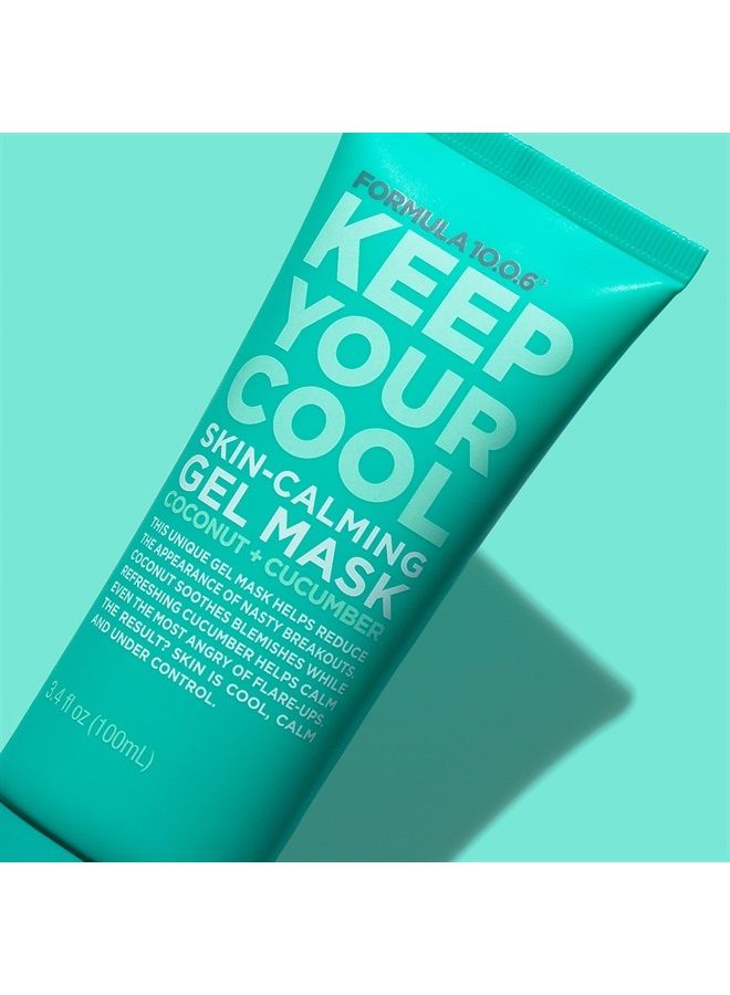 Formula 10.0.6 - Keep Your Cool Skin-Calming Gel Mask - Refreshing Gel Mask That Soothes Blemishes and Calms the Skin, Vegan, Paraben-Free, Sulfate-Free & Cruelty-Free, 3.4 Fl Oz - Image 4