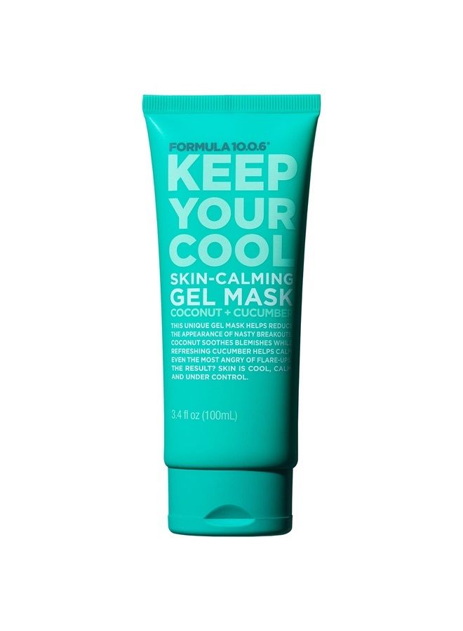Formula 10.0.6 - Keep Your Cool Skin-Calming Gel Mask - Refreshing Gel Mask That Soothes Blemishes and Calms the Skin, Vegan, Paraben-Free, Sulfate-Free & Cruelty-Free, 3.4 Fl Oz - Image 1