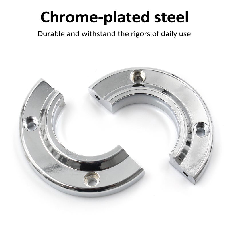 Chrome Steering Column Floor Mount Replacement for SBC BBC 350 Universal 2 Inch Columns - Image 5