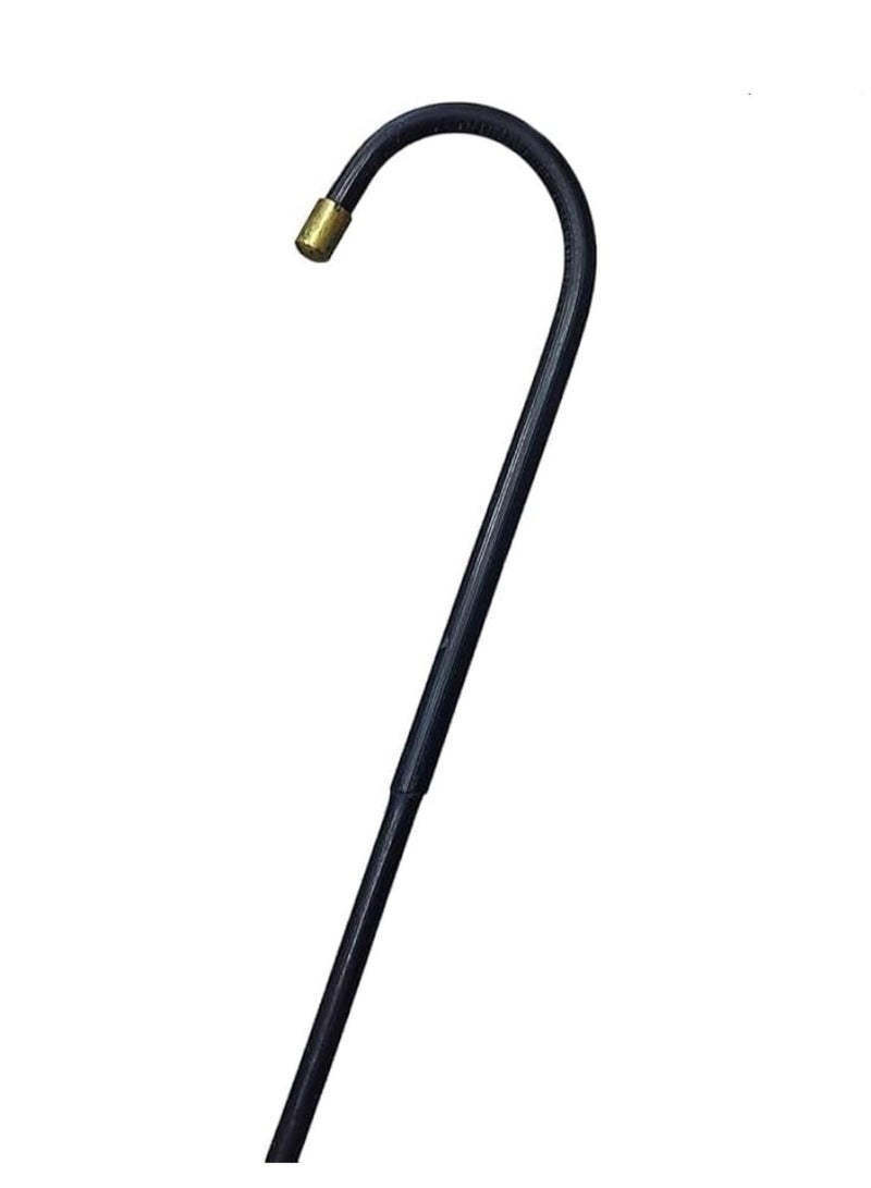 Premium Rattan Stick Bended for Arabs Party Stick | Arabic Traditional Dance Stick for National Day & Festivals (Khezran) | National Day Stick-Black / Beige - Image 1