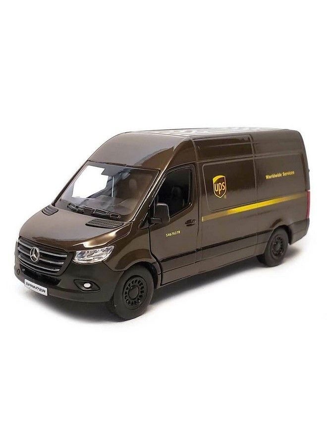 Kinsmart Mercedesbenz Sprinter Ups Edition Delivery Van 1:48 Scale  - Image 1