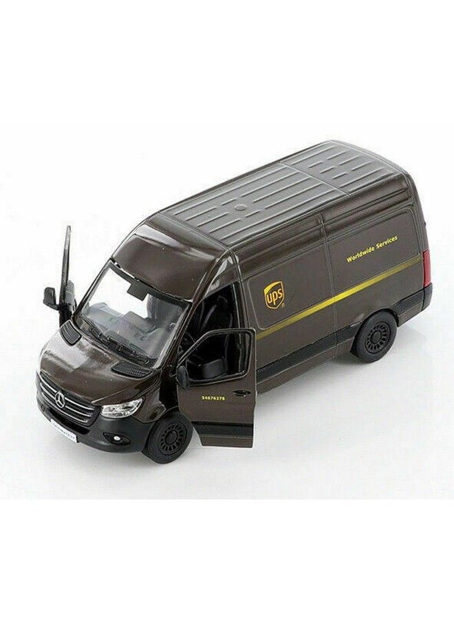 Kinsmart Mercedesbenz Sprinter Ups Edition Delivery Van 1:48 Scale  - Image 4