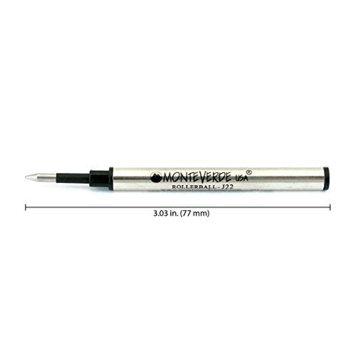 Monteverde Mini Rollerball Refill for Mini Jewelria Pens, Black, 6 Pack (J223BK) - Image 2