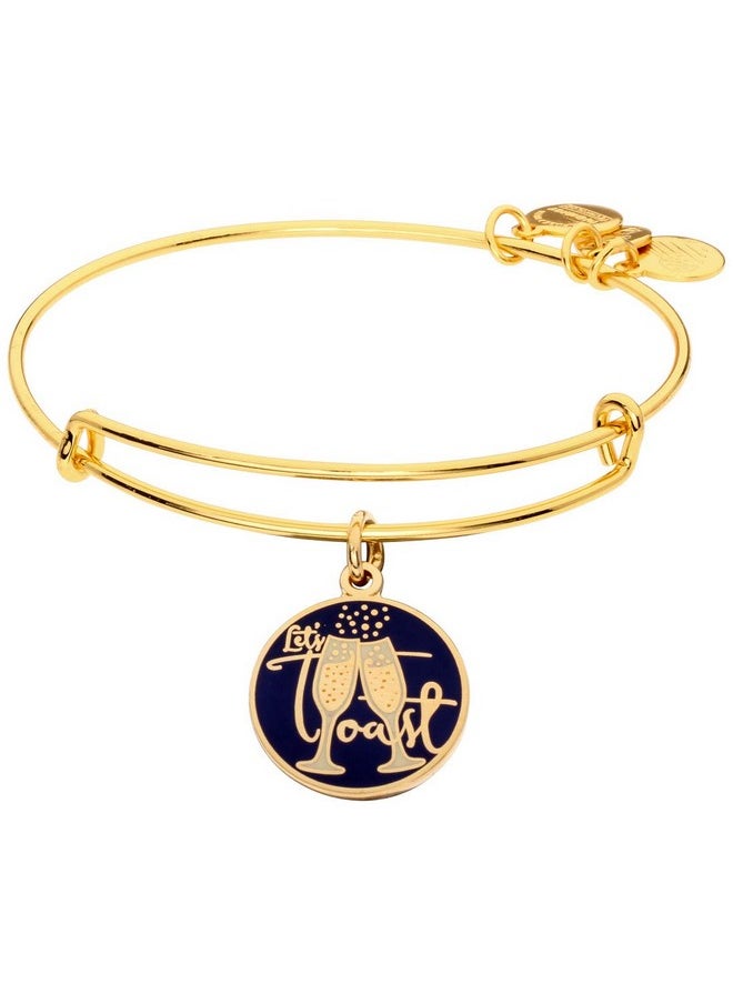 ALEX AND ANI Color Infusion Let'S Toast Two Tone One Size Bracelet A17Eb01Sg  - Image 1