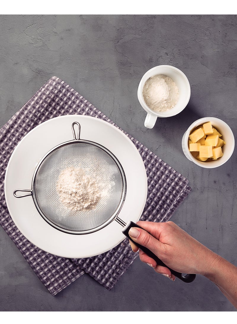 TRAMONTINA Since 1911, Made In Brazil - Utilitá stainless steel sieve with black polypropylene handle, 17 cm  - Image 2