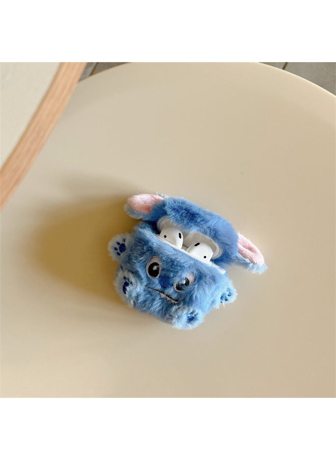 Generic - Plush Stitch For Apple AirPods Pro1/2/3 Generation Wireless Bluetooth Headset Protective Cover Knitted Cute Women-Color:Plush Stills Headphone Cover-Applicable Model:AirPods Pro - Image 1