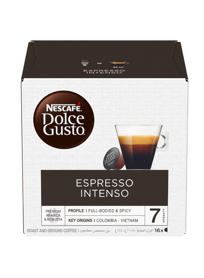 Nescafe Dolce Gusto Espresso Intenso Capsules 112grams Pack of 16 - Image 1