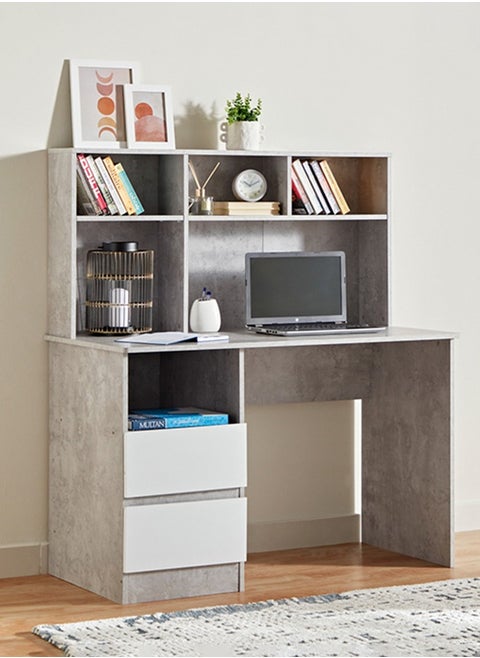 Alford Patara 2-Drawer Study Desk With Hutch 120 x 134 x 59.5 cm