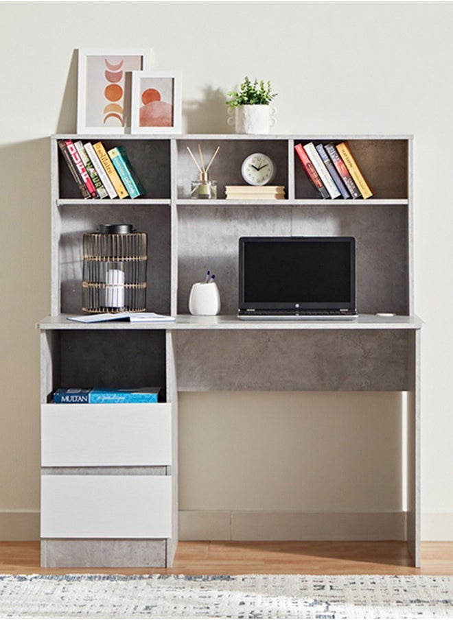 Home Box - Alford Patara 2-Drawer Study Desk With Hutch 120 x 134 x 59.5 cm - Image 1